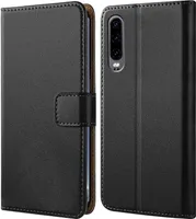 Handy Tasche für Huawei P30 Schutzhülle Bookstyle Etui Klapphülle Wallet Flip Cover Case Schwarz