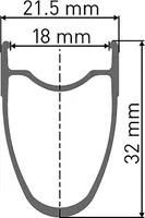 Felge DT Swiss RR 511 28" schwarz 622-18 VL 6,5mm 28 Loch