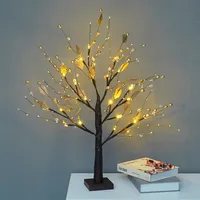 HONPHIER Dekoration Baum Baumlampe beleuchteter Birkenbaum 108  LED Lichterbaum Innen Baum Licht Deko