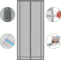 Sekey 110x220cm Fliegengitter Tür Magnetvorhang zum Insektenschutz (zuschneidbar in Höhe und Breite), Fliegengitter Balkontür Terrassentür Grau