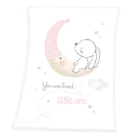 Little Bunny Soft Peach Decke / Babydecke, 75x100 cm