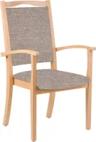 Seniorenstuhl mit Armlehnen Alexander Hochlehner Armlehnenstuhl Pflegestuhl Stoff Kariba Beige
