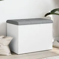 Möbel Sitzbank mit Stauraum Weiß 62x42x45 cm Holzwerkstoff DE7042