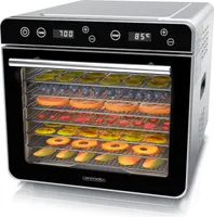 Arendo Dörrautomat Edelstahl, Temperaturregler 35° bis 85°C, Dörrgerät, Dehydrator, 700 W, 8 Etagen, Obst, Fisch, Fleisch Dörrapparat, Timer 0,5-24 Stunden