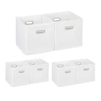 2 Stück Weiß Faltbox 30 x 30 x 30 cm