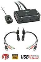 Lindy KVM Switch Compact 2 Port HDMI USB 2.0 & Audio