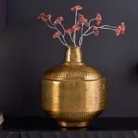 riess-ambiente Elegante Vase ORIENT 35cm kupfer antik Hammerschlag Design Dekoration Deko Blumenvase Gefäß