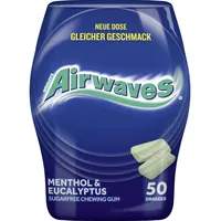 Žvýkačky Airwaves s mentolem a eukalyptem bez cukru 50x plechovka