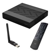 VU+ ZERO Black Digital Sat Receiver 1x DVB-S2 Tuner SAT Linux FullHD mit Wlan-Stick Antenne 150 Mbits