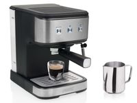 Siebträger Espresso & Kapselmaschine mit Milchaufschäumer für 1 oder 2 Tassen
