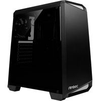 Antec NX100 ATX Gaming Case mit Fenster, keine PSU, 12cm Heckventilator, schwarz / graue Highlights