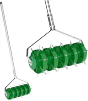 Outsunny provzdušňovač trávníku provzdušňovač pro trávník 45 cm široký provzdušňovač trávníku 30 hrotů