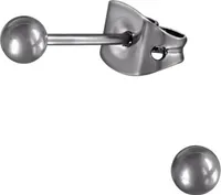 Titan Ohrstecker mit Kugel 3-4-5mm Größe - 3 mm