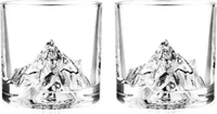 LIITON Exklusiv Whisky Gläser Set K2 2-teilig aus Kristallglas, Tumblergläser, Geschenke für Männer für Cocktails, Gin, Bourbon, Rum, Trinkgläser Geschenkset