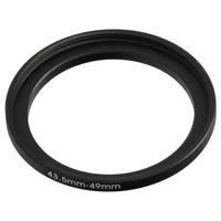 vhbw Step-Up-Ring Adapter von 43,5 mm auf 49 mm für Kamera Objektiv - Filteradapter, Metall Schwarz