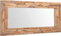 vidaXL Lustro dekoracyjne teak 120 x 60 cm prostokątne