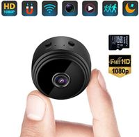 Kamera Full HD 1080P Tragbare WLAN Überwachungskamera Cam mit Bewegungserkennung und Infrarot Nachtsicht Compact Sicherheit Kamera für Innen und Aussen mit Einer 128G SD-Karte