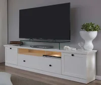 TV-Lowboard "Baxter" in weiß matt, Landhausstil, 177 x 49 cm