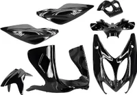 Verkleidungskit TNT 7-teilig für MBK Nitro Naked, Yamaha Aerox Cat 50 / 100 ccm Bj. 1999 - 2003, Farbe:Schwarz matt