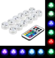 12er Pack Poolbeleuchtung LED RGB Unterwasser Licht mit Fernbedienung【13 Farben, 3 Beleuchtungsmodi】IP68 Wasserdicht