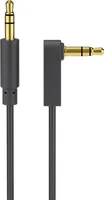Připojovací audio kabel AUX, 3,5 mm stereo 3-pin, tenký, CU, úhlový