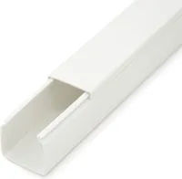 1m Kabelkanal Weiß Selbstklebend, 3,0 x 3,0 x 100 cm / 1 x 1m