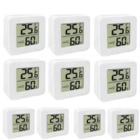 10er-Pack Mini LCD Digital Thermometer Hygrometer, Innenthermometer Hygrometer für Babyzimmer Wohnzimmer Büro Kühlschrank Hygrometer