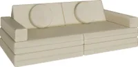 Spielsofa Lilly, 8-teilig, mit Schlaffunktion - 120 cm, beige