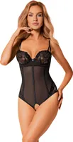 Serena Love - Body s otevřeným rozkrokem - černé