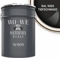 Metallschutzlack 4in1 Metalllack Metallfarbe Metallschutzfarbe MATT W909 Schwarz - 2,5L