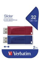 VERBATIM USB-Stick Slider, 32 GB, 2er Pack