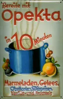 Blechschild Opekta Marmelade Schild Küchendekoration