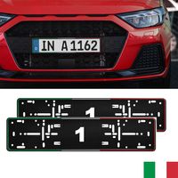 2x Original ALTI GIRI Premium Kennzeichenhalter Rahmen ITALIEN EDITION Flagge