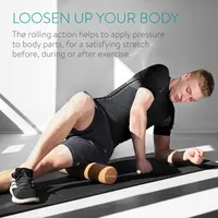 Navaris Faszienrolle Kork - Rolle für Yoga Massage Gymnastik Balance Boards - Massagerolle Fitnessrolle Rückenrolle - Faszien Training