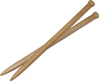 1 Paar Stricknadeln Holz gerade 20mm 40 cm Jackenstricknadel