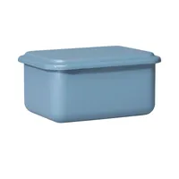 Riess Vorratsbehälter mit Deckel klein 15x11x7 cm Emaille Heidelbeerblau