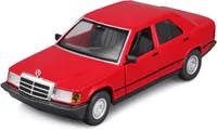 Bburago 18-21103 - Model auta - Mercedes 190E ´87 (červený, mierka 1:24)