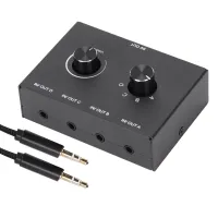 4 Ports 3,5 mm Stereo Passiver Umschalter 1 In 4 Out 4 In 1 Out Konverter für MP3-Kopfhörer