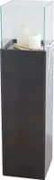 VIVANNO Windlicht Fiberzement CANDELA Rechteckig, Anthrazit matt - 25x25x100 cm