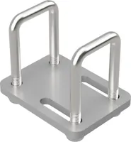 2 x U-Bügelschraube M10 mit Klemmplatte und Stopmuttern Sliphilfe Trailer verzinkt SUPROD, M10, LW=41/31-71, LH=85 mm