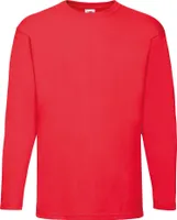 Fruit Of The Loom Herren Langarm T-Shirt mit Rundhalsausschnitt BC331 (XL) (Rot)