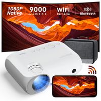 YOTON Y7 4k projektor, 9000Lumen Full HD Native 1080P Beamer - 5G Wifi Bluetooth Videoprojektor - 200" Projektionsgröße für Heimkino& Outdoor Filme