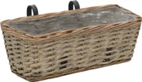 vidaXL Balkon-Blumentöpfe 2 Stk. Weide mit PE-Auskleidung 40 cm