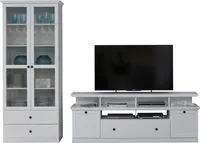 trendteam Wohnen Wohnwand BrandsonBaxter Weiß Nachbildung 273 x 196 x 41 cm