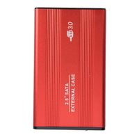 Metall USB 3.0 HDD SSD 2,5 Zoll SATA EXTERNAL Mobile Festplatten -Laufwerksbox-Rot-Größen: USB3.0