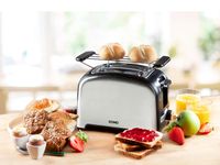 Design Toaster mit Brötchenaufsatz, Toster für knuspriges Brot - Crunchyfunktion