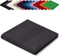 Saunatuch XXL 100x200 cm Saunalaken Strandtuch Saunahandtuch 100% Baumwolle Badelaken, Farbe: Grau