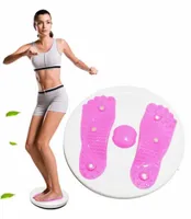 Boční trenažér: Fitness Waist Twisting Disk pro štíhlý pas, Ø 28 cm (fitness gramofon) růžový
