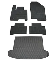 Fußmatten Kofferraumwanne Set für Seat Arona 2017-2023 Schwarz Gummi T