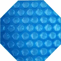 Solarplane Achteck 350cm light-blue 400µm Erwärmung Solarfolie Isolierung Pool
